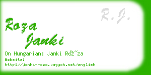 roza janki business card